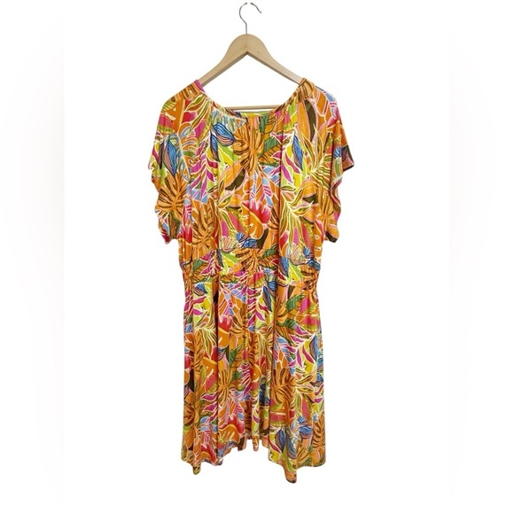 C&C California Tropical Jersey Knit Midi Dress Size 2X NWT - Picture 6 of 7